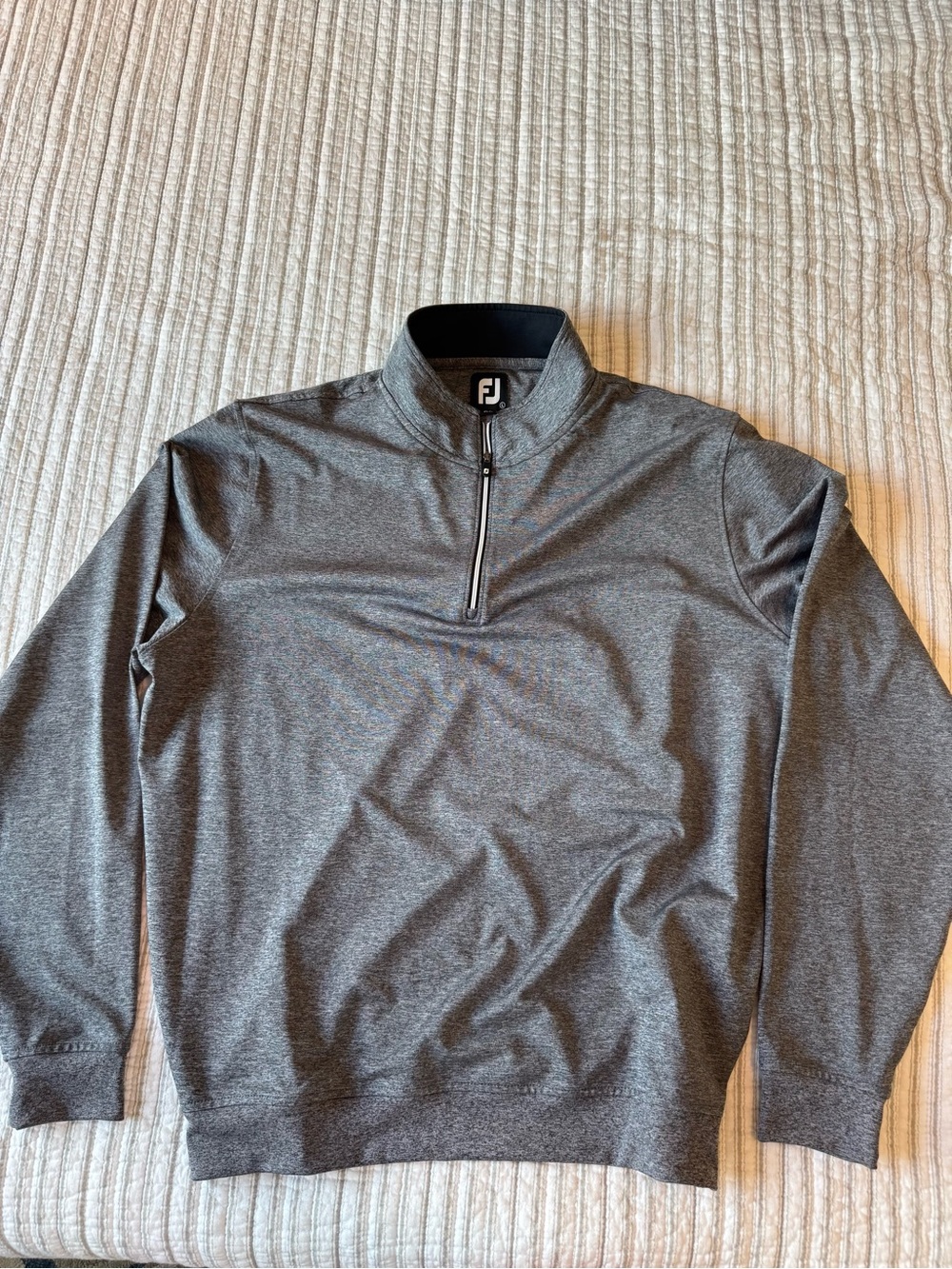 FootJoy Men’s Heather Charcoal Half-Zip Pullover Sz L